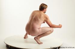 Nude Man White Standing poses - ALL Average Short Blond Standing poses - knee-bend Realistic